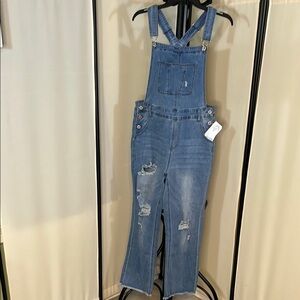 Guess Women's Blue Denim Overalls